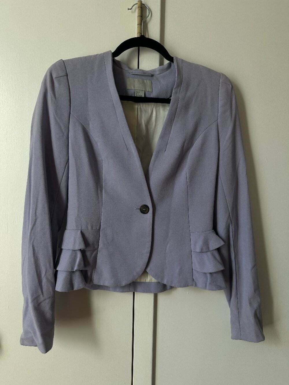 Lavender blazer with ruffles from H&M